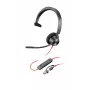 HP Poly Mustwire 3310 monofooniline peakomplekt, Microsoft Teams sertifitseeritud, USB-C + USB-C/A adapter