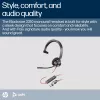 HP Poly Mustwire 3310 monofooniline peakomplekt, Microsoft Teams sertifitseeritud, USB-C + USB-C/A adapter