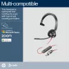HP Poly Mustwire 3310 monofooniline peakomplekt, Microsoft Teams sertifitseeritud, USB-C + USB-C/A adapter