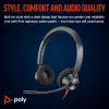 HP Poly Mustwire 3320 Stereo USB-C peakomplekt +USB-C/A adapter