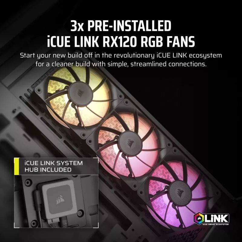 CORSAIR arvutikorpus - iCUE LINK 3500X RGB kesktorn
