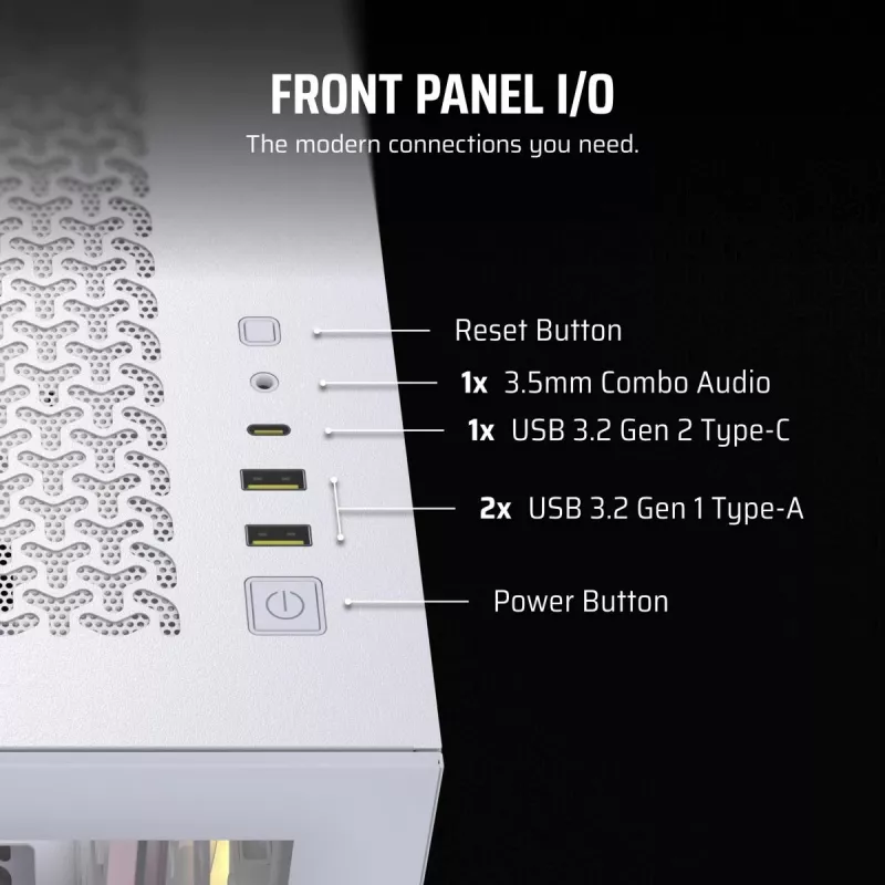 CORSAIR PC-korpus - iCUE LINK 3500X RGB Mid-Tower - Valge