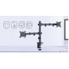 GEMBIRD Adjustable Desk Mounted Double Monitor Arm, 17in-32in
