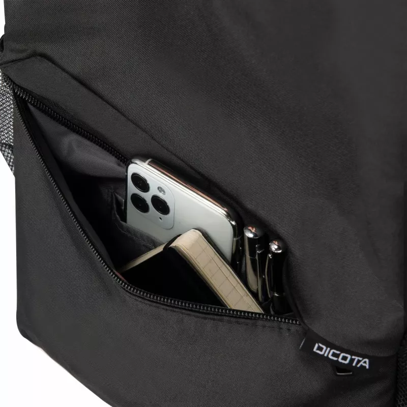 DICOTA Backpack One - 13-16in sülearvuti seljakott - Must / 300d taaskasutatud PET polüester
