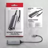 Axagon ADE-TXPD USB-C Gigabit Etherneti adapter PD 100W-ga