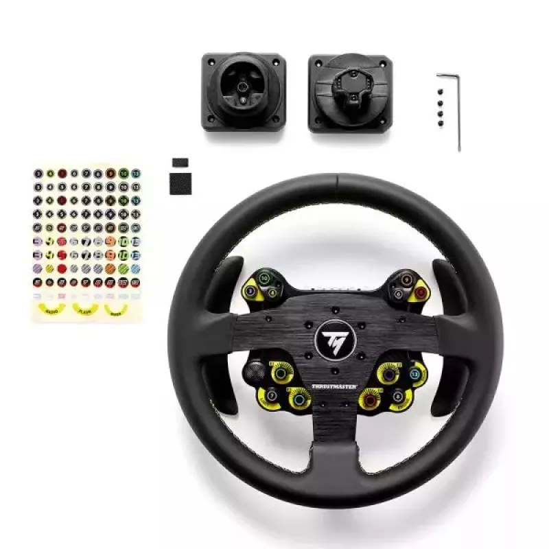 Thrustmaster Evo Racing 32R Leather Must, Kollane Rool PC, PlayStation 4, PlayStation 5, Xbox, Xbox One
