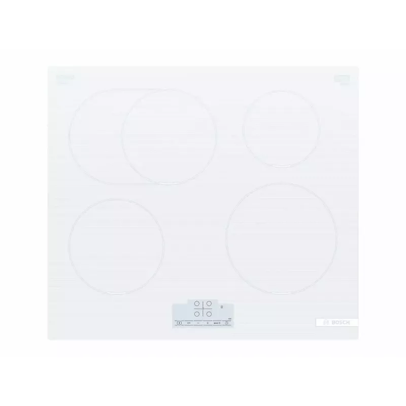 Induktsioonpliit Bosch Serie 6 PIF612BB1E, 4 tsooni sisseehitatav, 60 cm, valge, puutjuhtimine