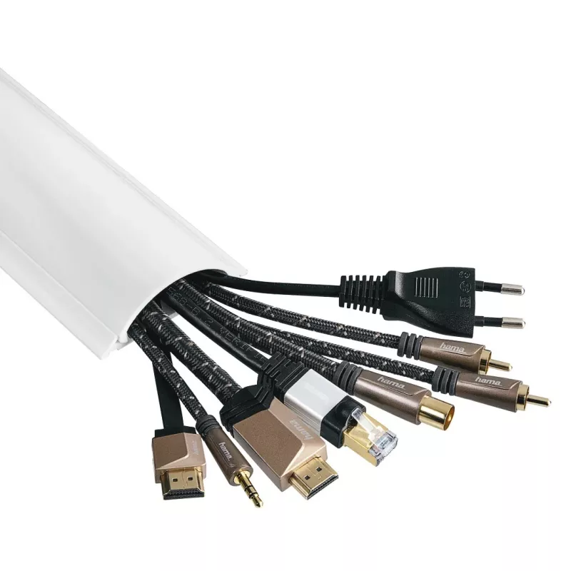 Hama 00220984 kaablikorraldaja Universaalne Kaablirenn Valge 1 tk