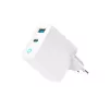 GEMBIRD 2-pordiline 30W GaN USB kiirlaadija LED-valge — 1x USB-C PD 30W, 1x USB-A, 100–240V, 92 g