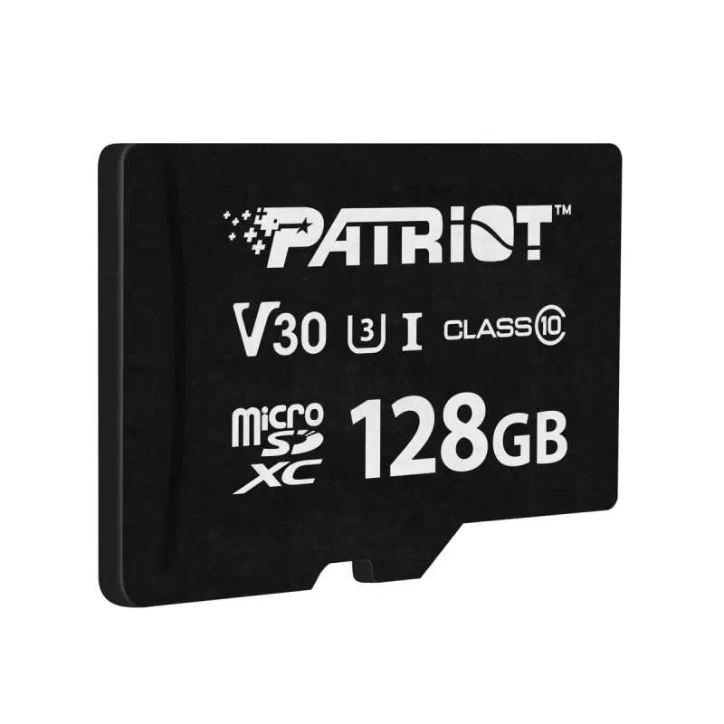 MicroSDXC mälukaart PATRIOT VX Series 128GB UHS-I U3 V30 Class 10 — lugemine 90 MB/s, kirjutamine 80 MB/s