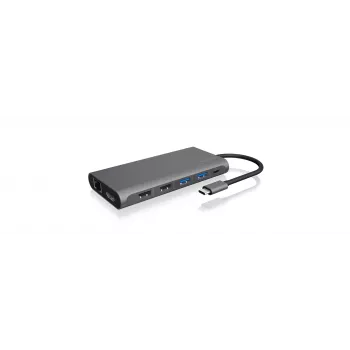 ICY BOX IB-DK4050-CPD Juhtmega USB 3.2 Gen 1 (3.1 Gen 1) USB-C Antratsiit