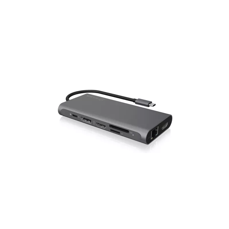 ICY BOX IB-DK4050-CPD Juhtmega USB 3.2 Gen 1 (3.1 Gen 1) USB-C Antratsiit