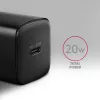 Seinalaadija Axagon ACU-PD20 1x QC3.0/AFC/FCP/PD USB-C 20W Must
