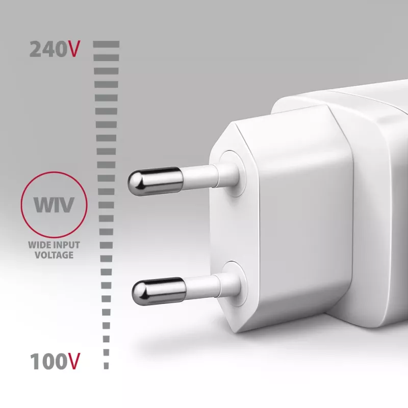 Axagon ACU-PD20W võrgulaadija 1x QC3.0/AFC/FCP/PD USB-C 20W valge