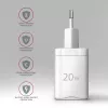 Axagon ACU-PD20W võrgulaadija 1x QC3.0/AFC/FCP/PD USB-C 20W valge