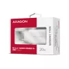 Axagon ACU-PD20W võrgulaadija 1x QC3.0/AFC/FCP/PD USB-C 20W valge