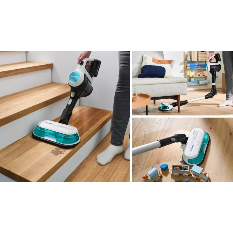 Bosch BCS71HYG1 pulkpuhasti/elektriline luud Aku Kuiv&märg HEPA Kotita 0,3 L 23,5 W Must, Valge 3 Ah