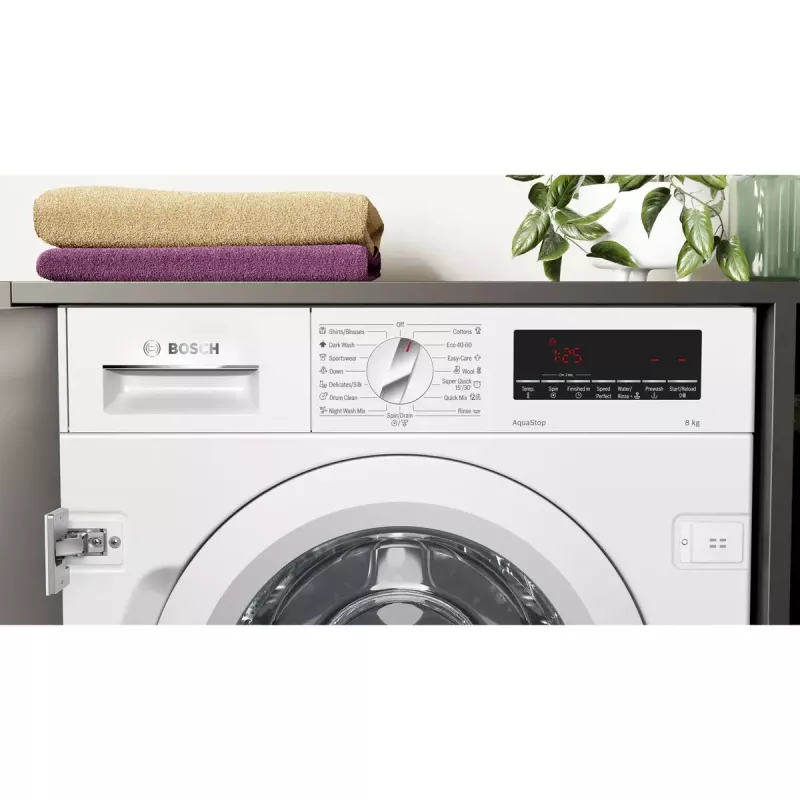 Bosch Serie 8 WIW28542EU pesumasin eestlaetav 8 kg 1400 RPM valge
