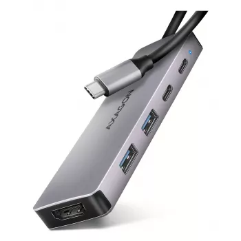 Axagon HMC-5H60 USB 5Gbps jaotur, 2x USB-A, 1x USB-C, HDMI 4k/60Hz, PD 100W, USB-C kaabel