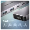 Axagon HMC-5H60 USB 5Gbps jaotur, 2x USB-A, 1x USB-C, HDMI 4k/60Hz, PD 100W, USB-C kaabel