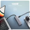 Axagon HMC-5H60 USB 5Gbps jaotur, 2x USB-A, 1x USB-C, HDMI 4k/60Hz, PD 100W, USB-C kaabel