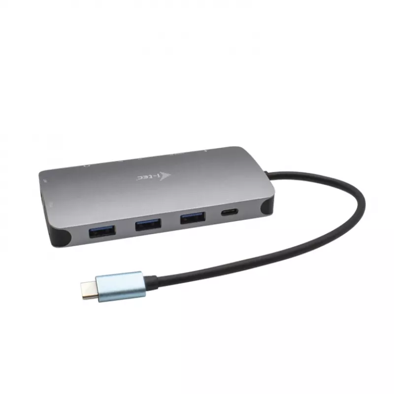 i-tec Metal USB-C Nano Dock HDMI/VGA LAN ja laadijaga 100 W