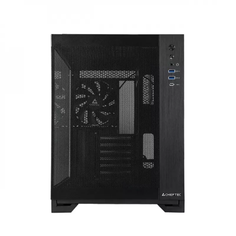Chieftec mATX korpus GM-30B-M-OP, must kuubik