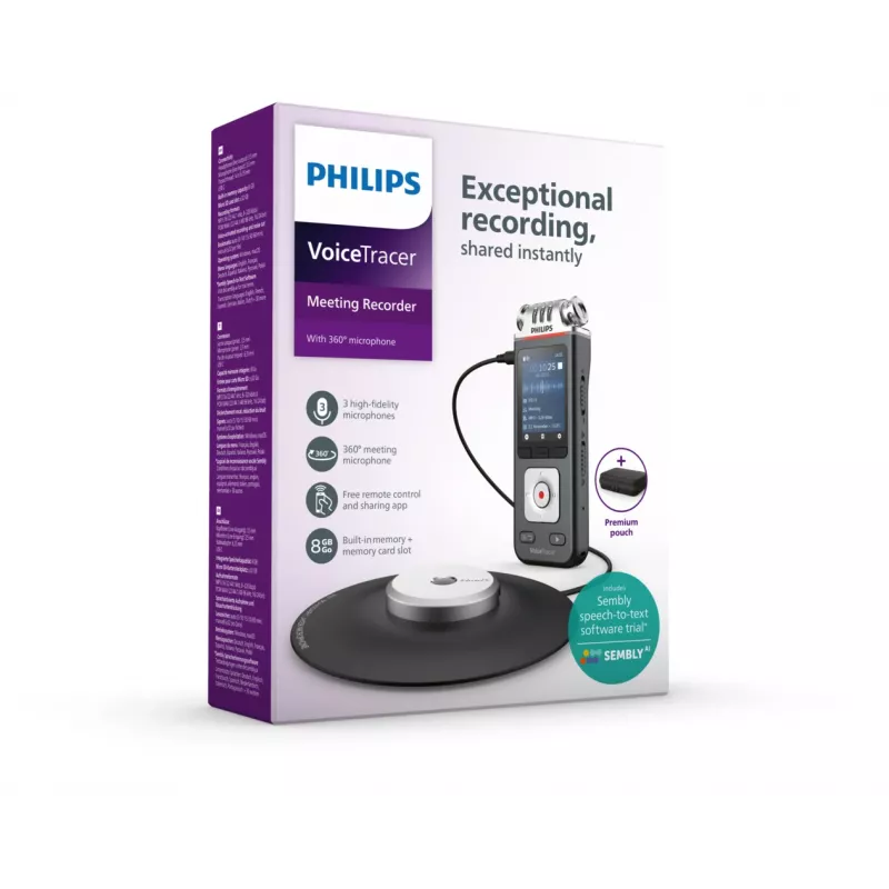 Philips VoiceTracer Must, Hall