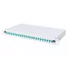 DIGITUS Fiiberoptiline Liugümbersplaisimiskarp, 1U, varustatud 24x LC dupleks, sh M 25 kruvi, splaissikassett OM3 värvilised notsud, adapter