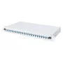 DIGITUS kiudoptiline liugliitesalv, 1U, varustatud 24x LC duplex, sisaldab M 25 kruvi, liitesalv Singlemode OS2, värvilised sabakiud