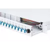 DIGITUS kiudoptiline liugliitesalv, 1U, varustatud 24x LC duplex, sisaldab M 25 kruvi, liitesalv Singlemode OS2, värvilised sabakiud
