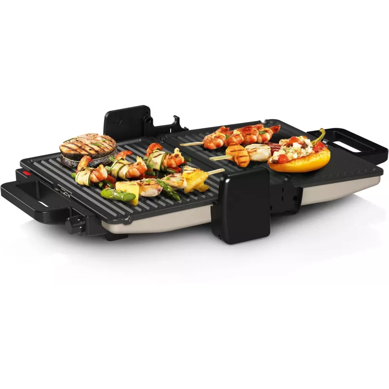 Kontaktgrill Bosch TCG3302 2000W koos 310x220 mm keraamiliste plaatidega, reguleeritava termostaadiga, eemaldatavate, nõudepesumasinas pestavate plaatidega