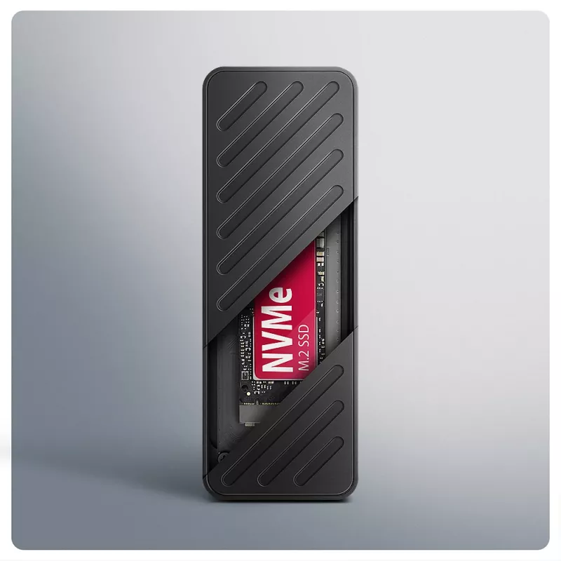 Axagon EEM2-20G USB-C 20Gbps - M.2 NVMe SSD ARMORED karp, SSD korpus, M.2, M.2, NVMe-oF, PCI Express, 20 Gbit/s, USB-ühenduvus, Must