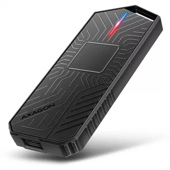 Axagon EEM2-GAM väline USB-C 10Gbps metallkarp M.2 NVMe ja SATA SSD ketastele. Kruvivaba
