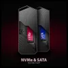 Axagon EEM2-GAM väline USB-C 10Gbps metallkarp M.2 NVMe ja SATA SSD ketastele. Kruvivaba