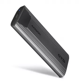 Axagon EEM2-GTS2 väline USB-C 10Gbps metallkorpus M.2 NVMe ja SATA SSD ketastele. Kruvivaba