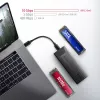 Axagon EEM2-GTS2 väline USB-C 10Gbps metallkorpus M.2 NVMe ja SATA SSD ketastele. Kruvivaba