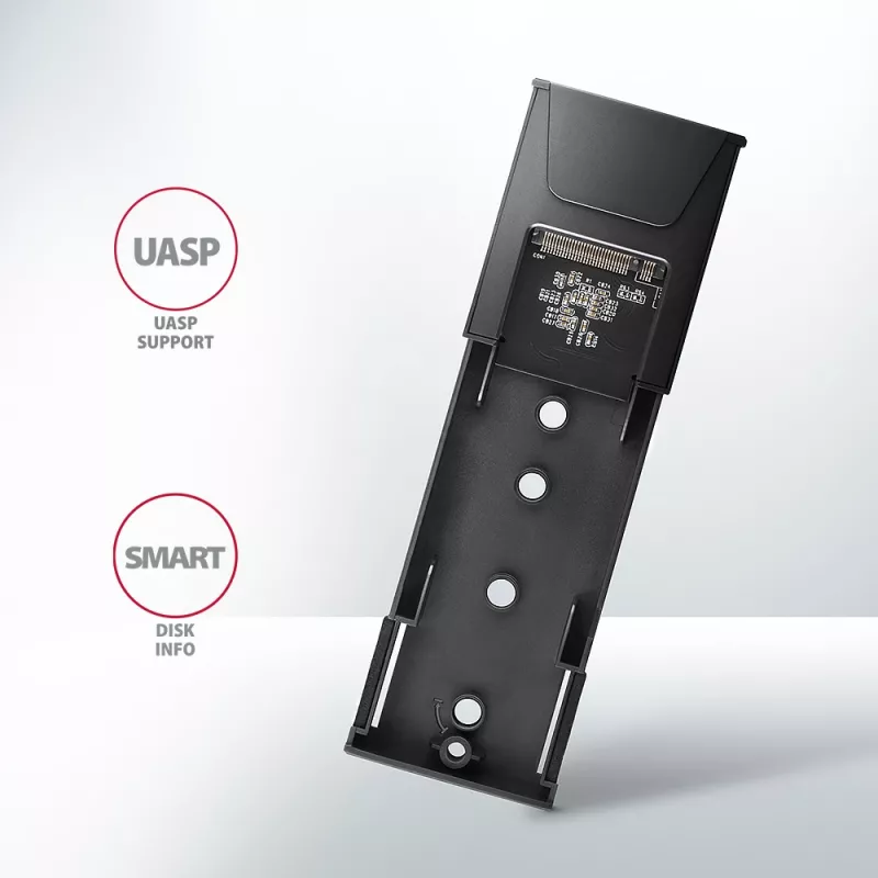 Axagon EEM2-GTS2 väline USB-C 10Gbps metallkorpus M.2 NVMe ja SATA SSD ketastele. Kruvivaba