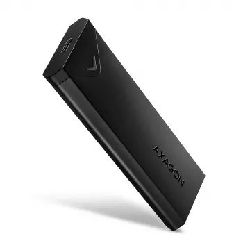 Axagon EEM2-UB2 väline USB-C 10Gbps metallkarp M.2 NVMe SSD ketastele. Must
