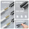 Axagon ADA-HCPD USB-C 3,5 mm pesasse - Hi-Res DAC heliadapter, 384kHz/32bit, PD 60W 3A