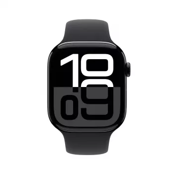 Nutikell Apple Watch Series 10 GPS 46mm Jet Must alumiiniumkorpuse ja musta spordirihmaga – S/M