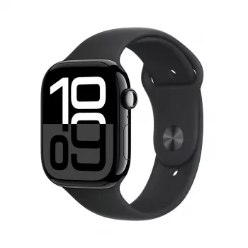 Nutikell Apple Watch Series 10 GPS 46mm Jet Must alumiiniumkorpuse ja musta spordirihmaga – S/M