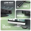 Axagon HMC-UFO USB-C jaotur M.2 SATA/NVMe 1 Gbit/s Ethernet 384 kHz Audio Juhtmega USB 3.2 Gen 2 (3.1 Gen 2) Type-C Must