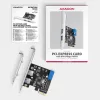 Axagon PCEU-232RS PCIe kontroller 2x väline + 2x sisemine USB 5Gbps