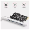 Axagon PCEU-430RS PCIe kontroller 4x väline USB-A 5Gbps port