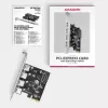 Axagon PCEU-430RS PCIe kontroller 4x väline USB-A 5Gbps port