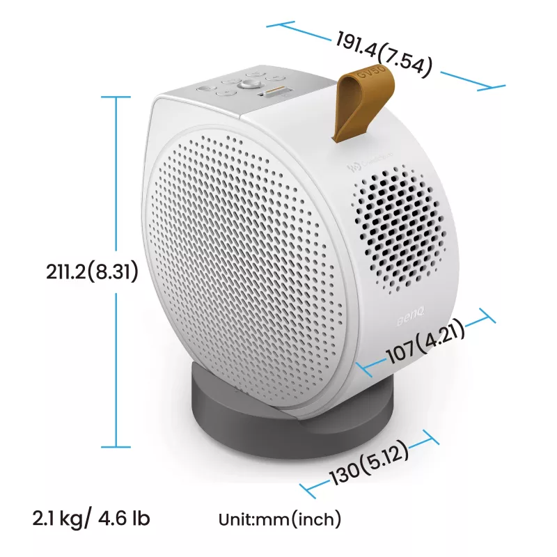 BenQ GV50 Standard throw projector 500 ANSI luumenit DLP 1080p (1920x1080) Valge