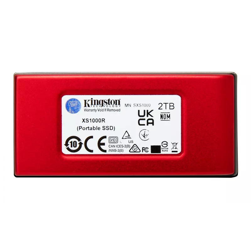 Kingston Technology 2TB XS1000 punane väline USB 3.2 Gen 2 kaasaskantav pooljuhtketas