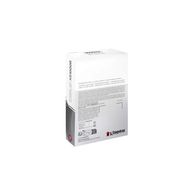 Kingston Technology 2TB XS1000 punane väline USB 3.2 Gen 2 kaasaskantav pooljuhtketas