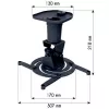 Techly universaalne laekinnitus projektorile, must ICA-PM 100BK